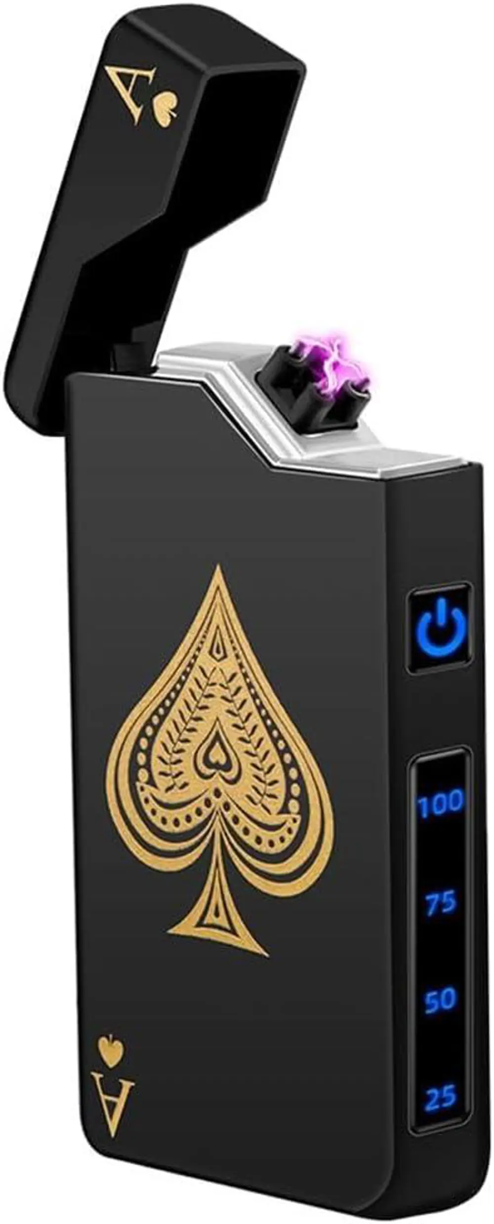 Valkyrie Maça As | USB-C Şarjlı Elektrikli Çakmak | Çift Ark Plaz