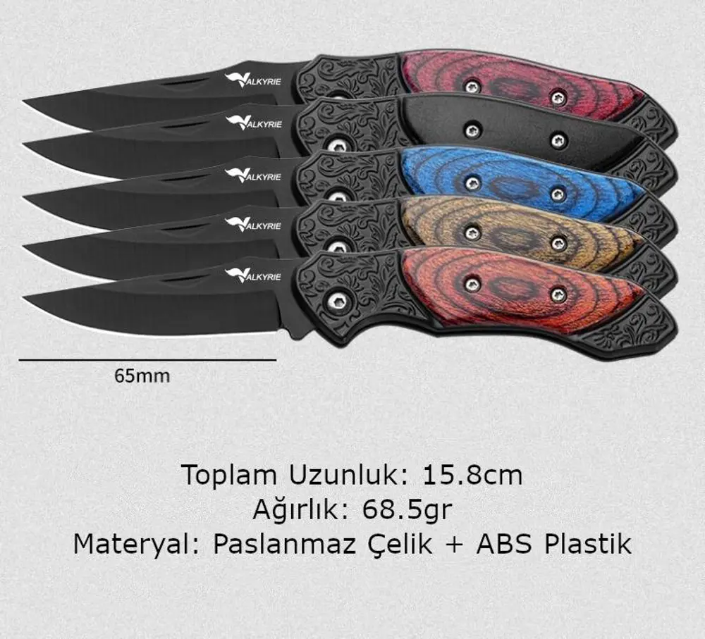 Valkyrie Mini Taktik Katlanır Çelik Outdoor Bıçak – 15.8 cm – Kom Valkyrie Mini Taktik Katlanır Çelik Outdoor Bıçak – 15.8 cm – Kom