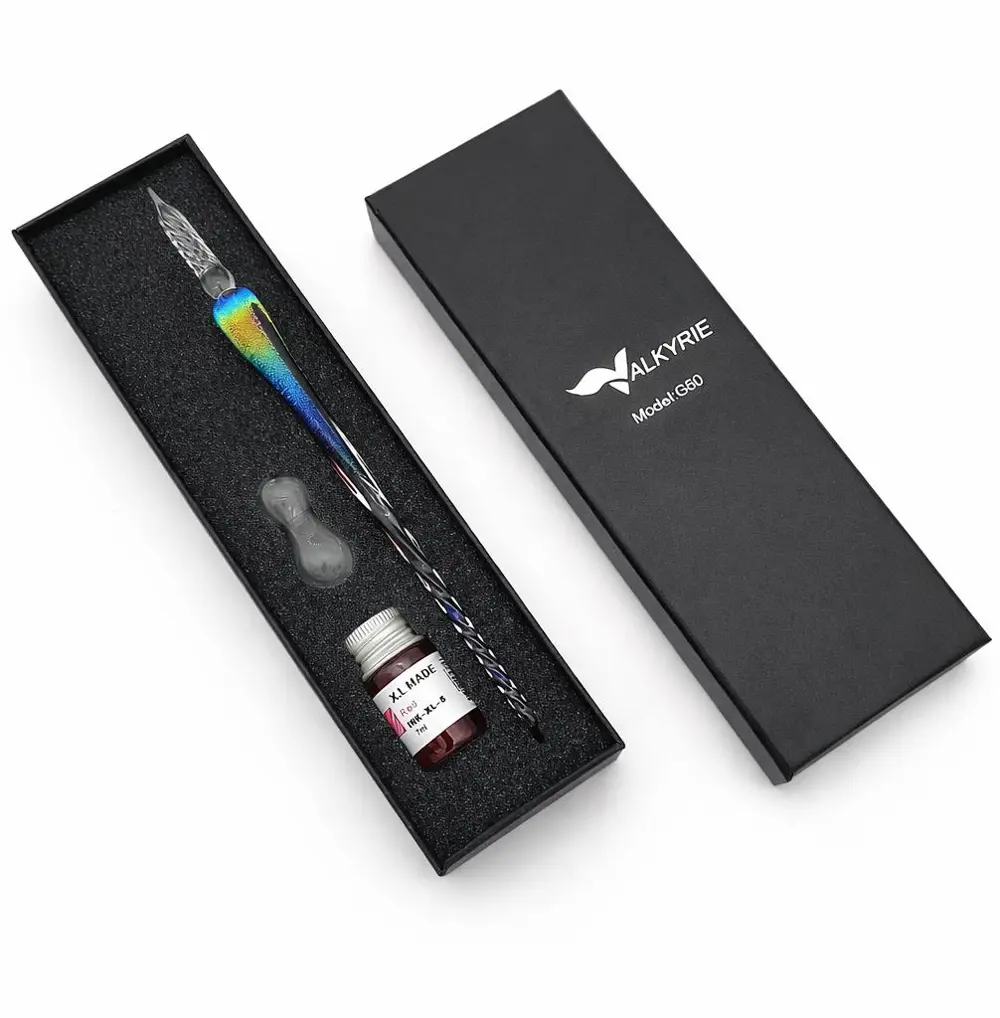 Valkyrie Model Renk Geçişli Cam Dip Kalem Seti – El Yapımı - Hedi