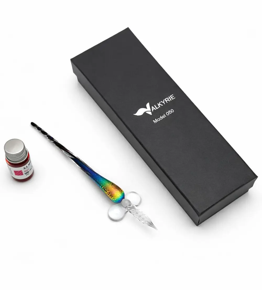 Valkyrie Model Renk Geçişli Cam Dip Kalem Seti – El Yapımı - Hedi