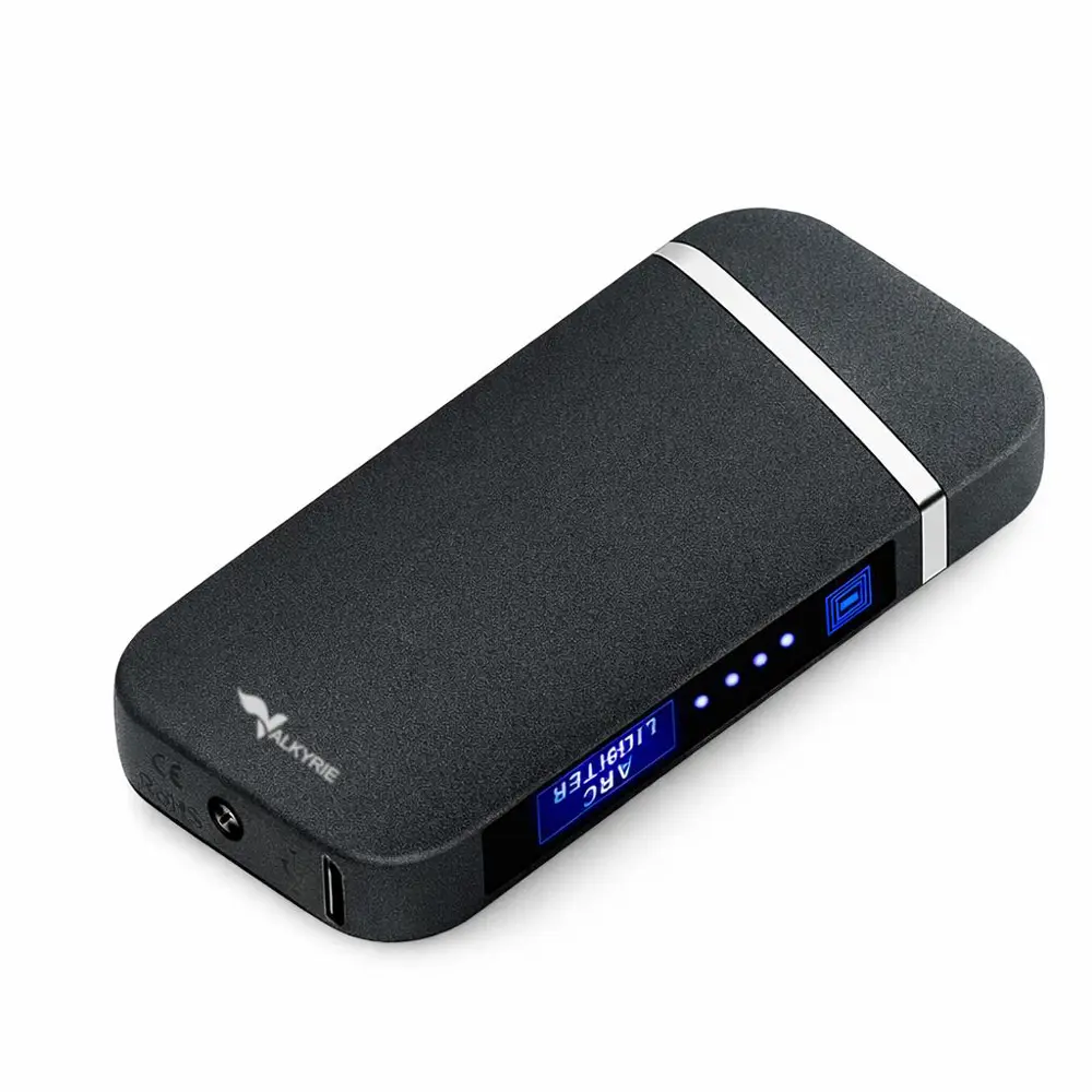 Valkyrie Şarjlı Gazsız Dokunmatik USB Çakmak Plazma Mat Siyah