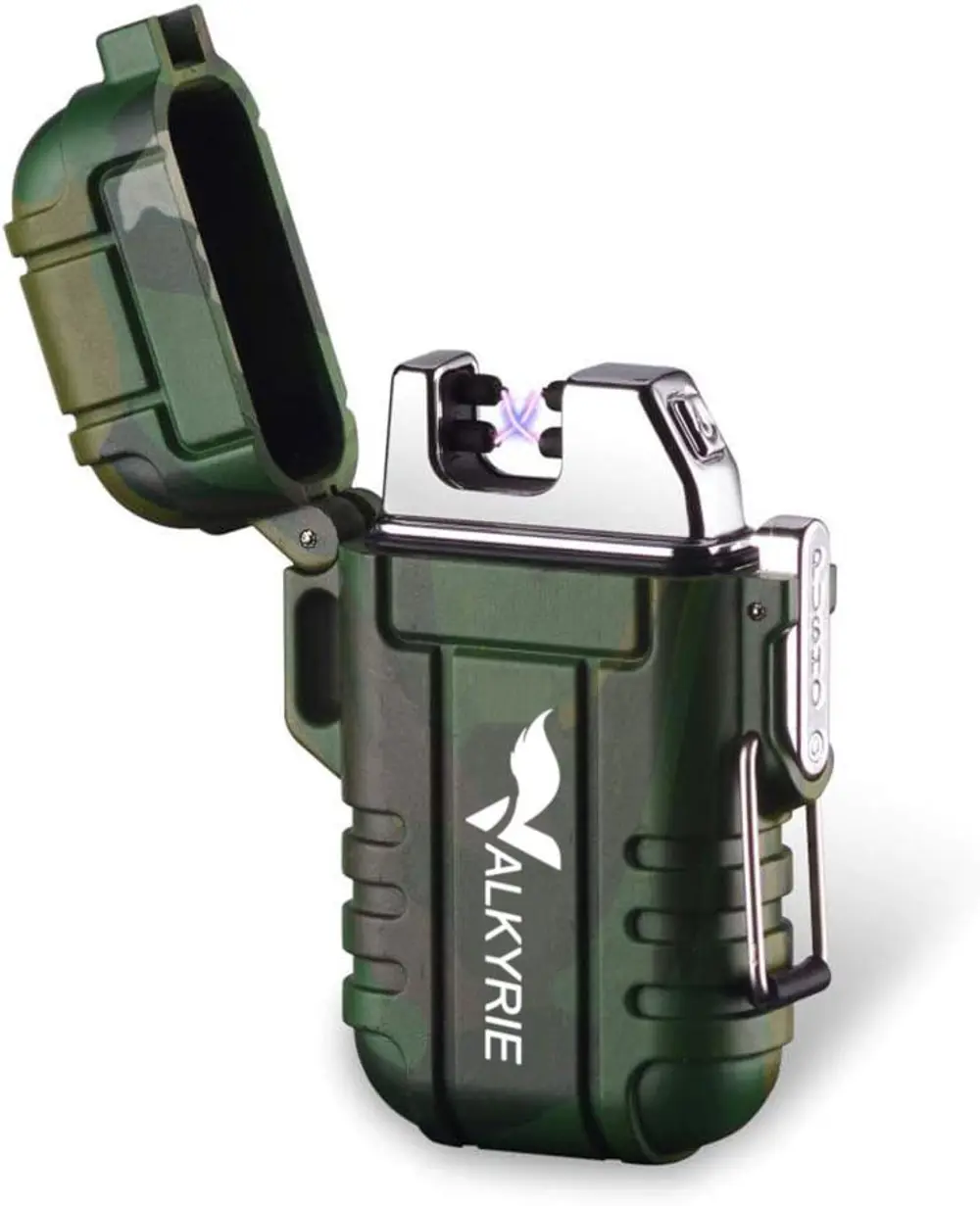 Valkyrie Su Geçirmez Şarjlı USB Çakmak Çift Ark Gazsız Plazma Ele