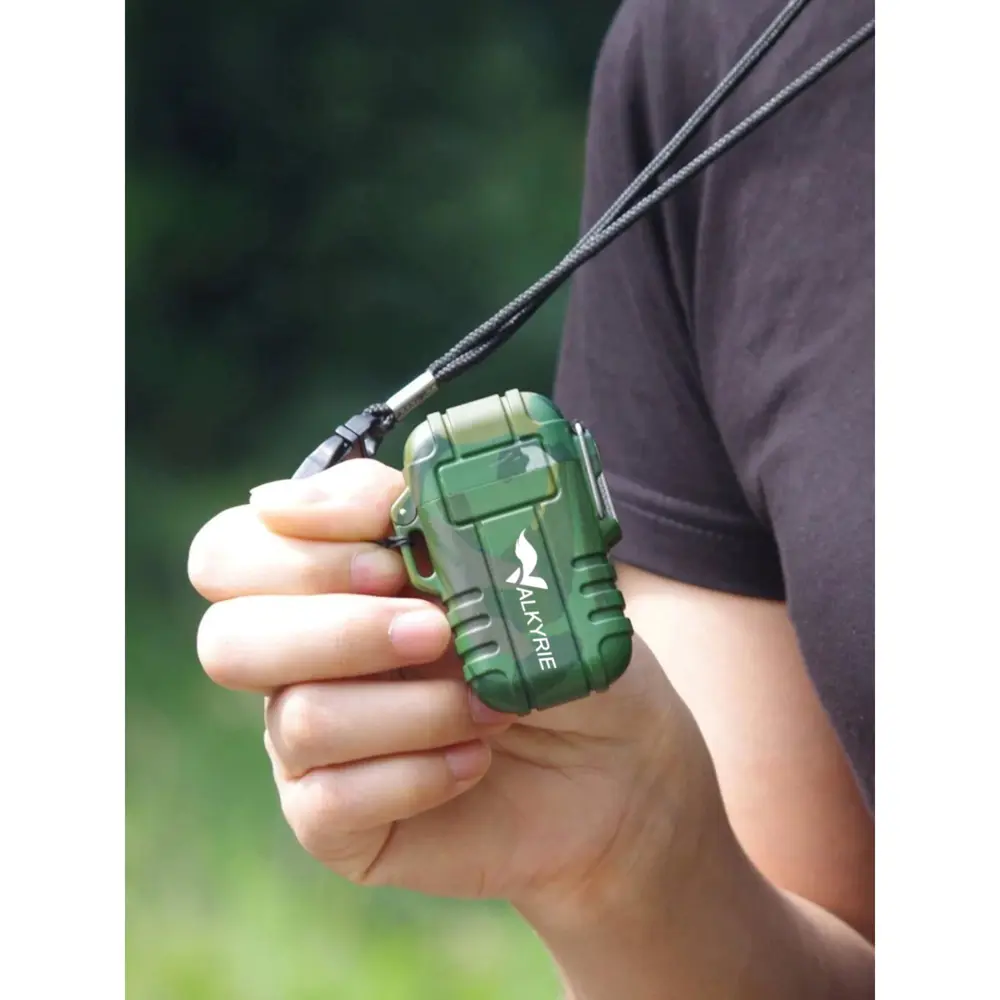 Valkyrie Su Geçirmez Şarjlı USB Çakmak Çift Ark Gazsız Plazma Ele