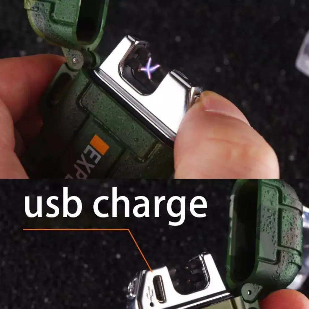 Valkyrie Su Geçirmez Şarjlı USB Çakmak Çift Ark Gazsız Plazma Ele