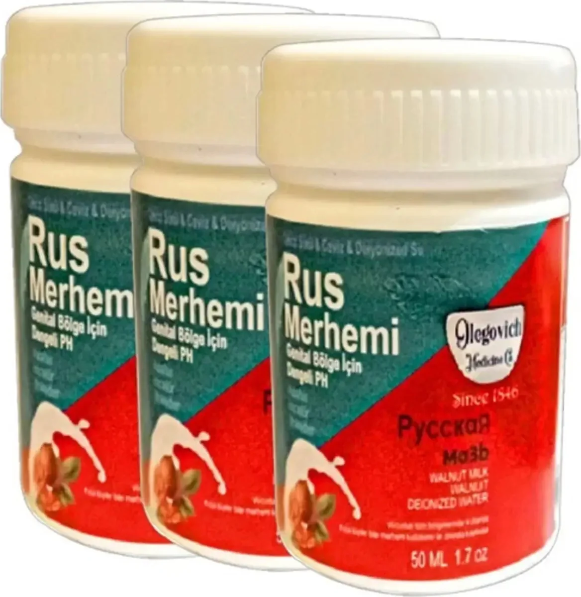 Valnut Milk & Walnut Özel Bakım Kremi 3'lü Set – Kadın Özel Bölge Kremi 50 ml