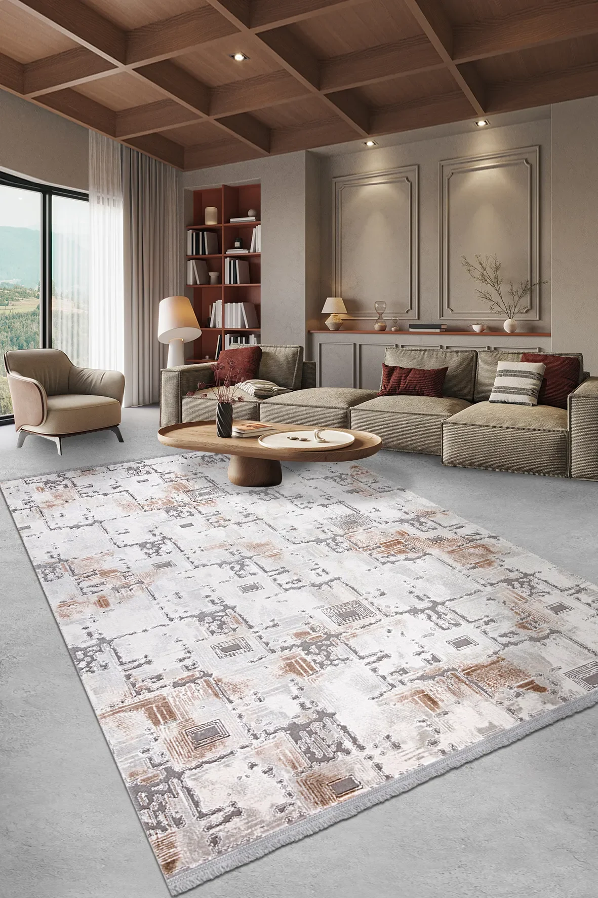 Valoria Salon Halısı - 1.150.000 İlmek, Özel Ölçü Akrilik Oturma Odası Halısı Fiyatı, Yorumları ve Özellikleri