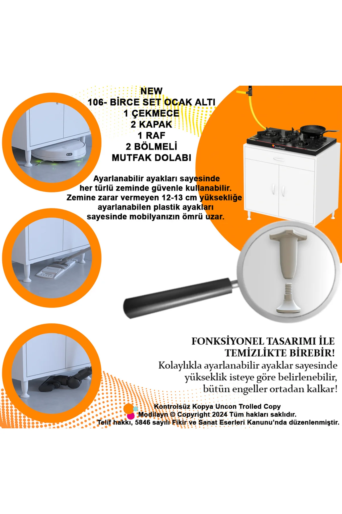 Valya Çekmeceli Beyaz 80 cm Genişlikte Mutfak Dolabı Ocak Alanlı Valya Çekmeceli Beyaz 80 cm Genişlikte Mutfak Dolabı Ocak Alanlı