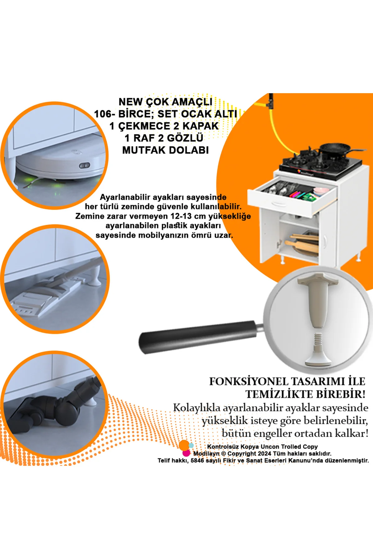 Valya Çekmeceli Beyaz 60 cm Genişlikte Mutfak Dolabı Ocak Alanlı Valya Çekmeceli Beyaz 60 cm Genişlikte Mutfak Dolabı Ocak Alanlı