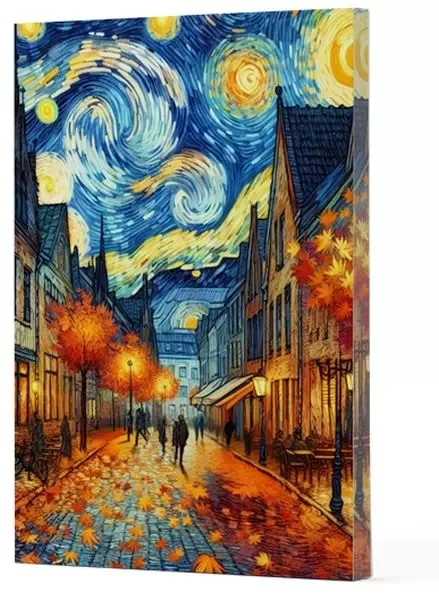 Van Gogh 3 - Sokak Çizgili Yan Boyamalı Defter Van Gogh 3 - Sokak Çizgili Yan Boyamalı Defter