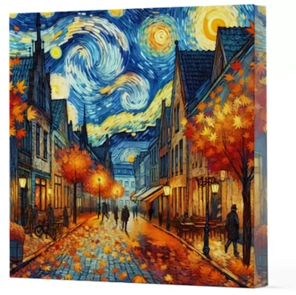 Van Gogh 3 Sokak - Çizgisiz Yan Boyamalı Defter Van Gogh 3 Sokak - Çizgisiz Yan Boyamalı Defter