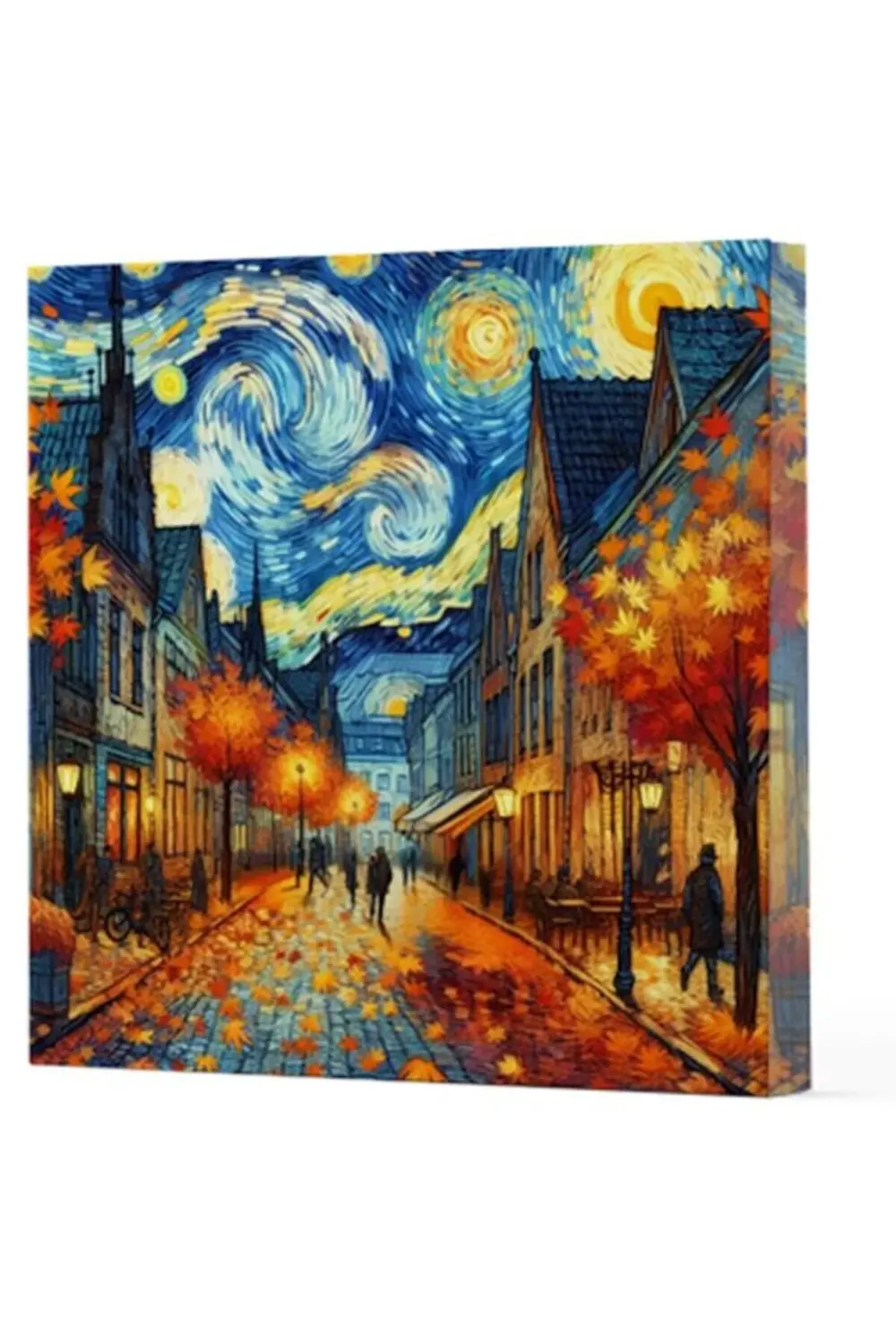 Van Gogh 3 Sokak - Çizgisiz Yan Boyamalı Defter