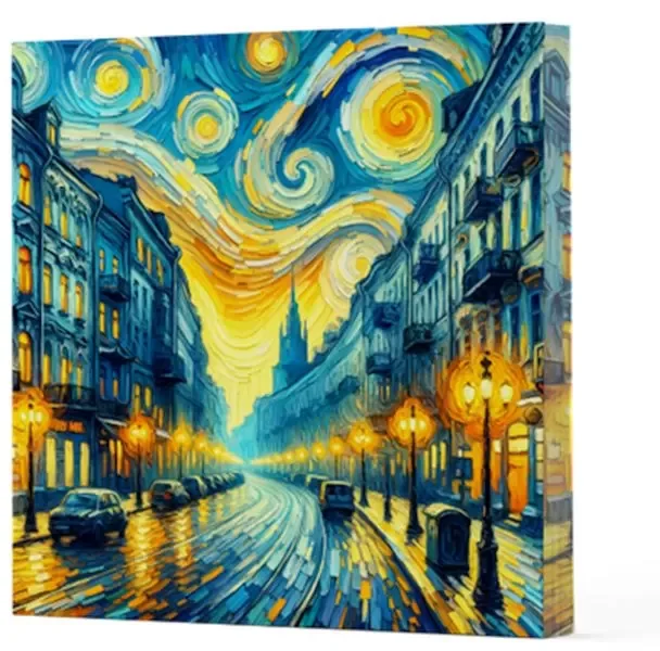 Van Gogh 6 Sokak - Çizgisiz Yan Boyamalı Defter Van Gogh 6 Sokak - Çizgisiz Yan Boyamalı Defter