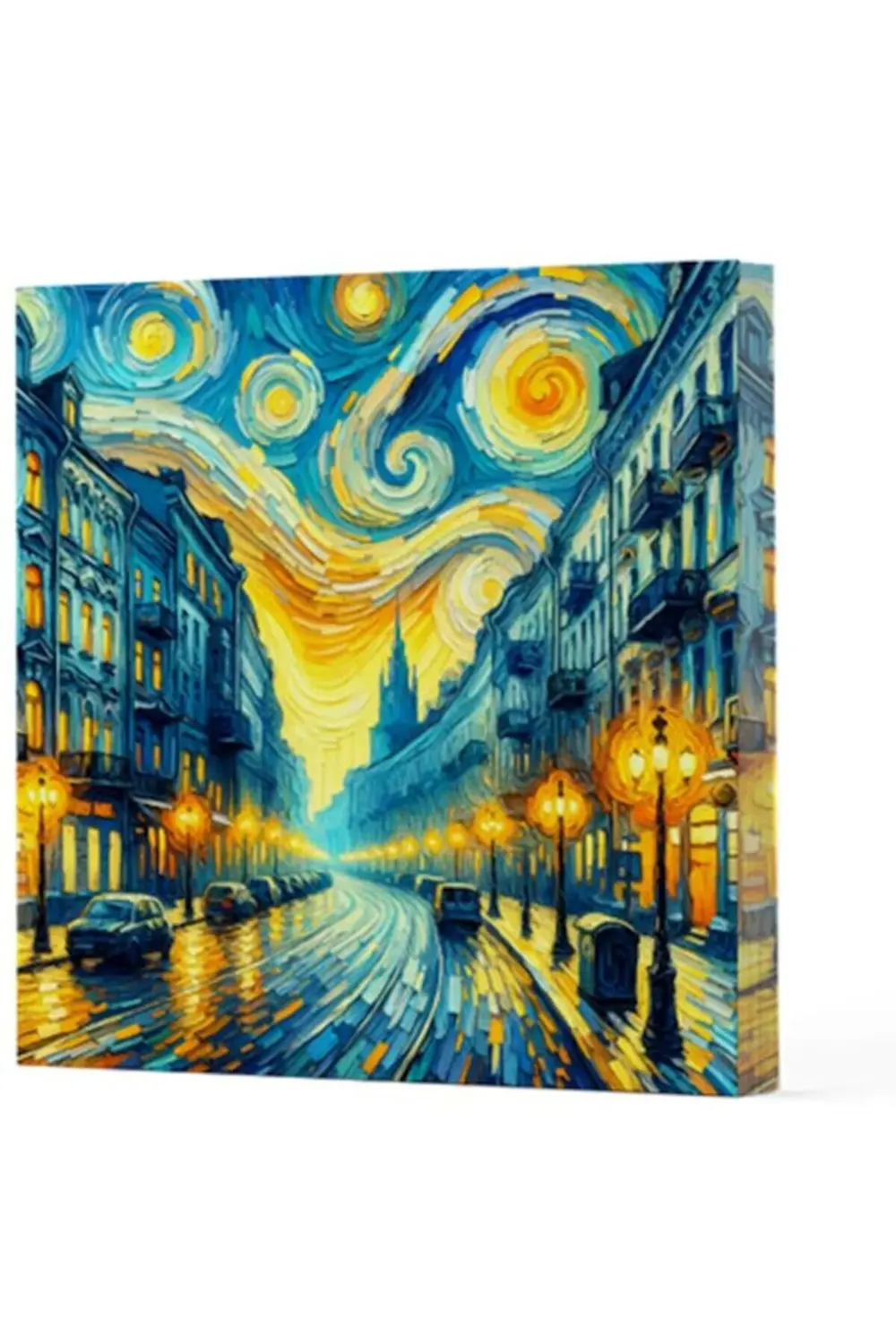 Van Gogh 6 Sokak - Çizgisiz Yan Boyamalı Defter