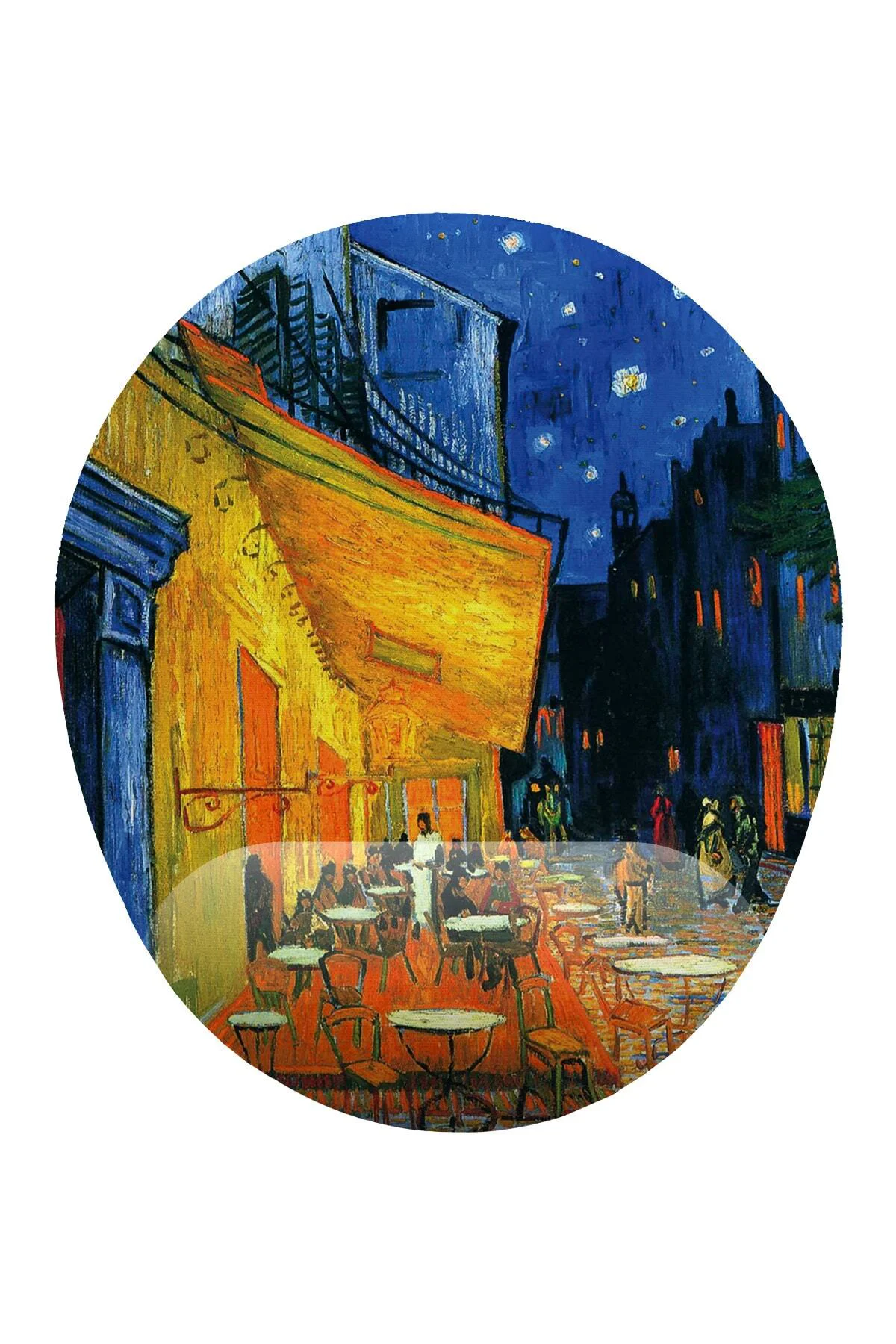 Van Gogh Cafe Terrace Bilek Destekli Mouse Pad Ergonomik Kaymaz T
