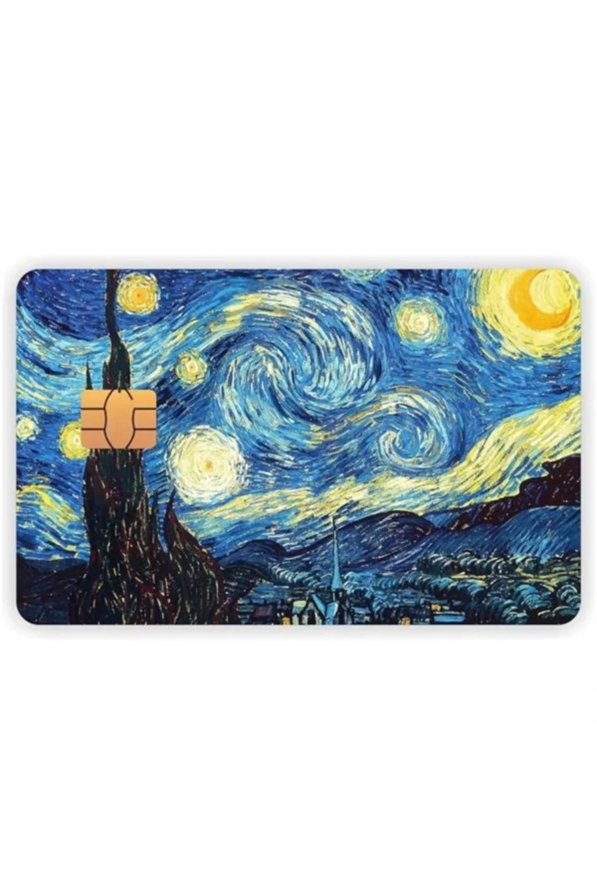 Van Gogh Kart Kaplama Sticker Kart Etiketi