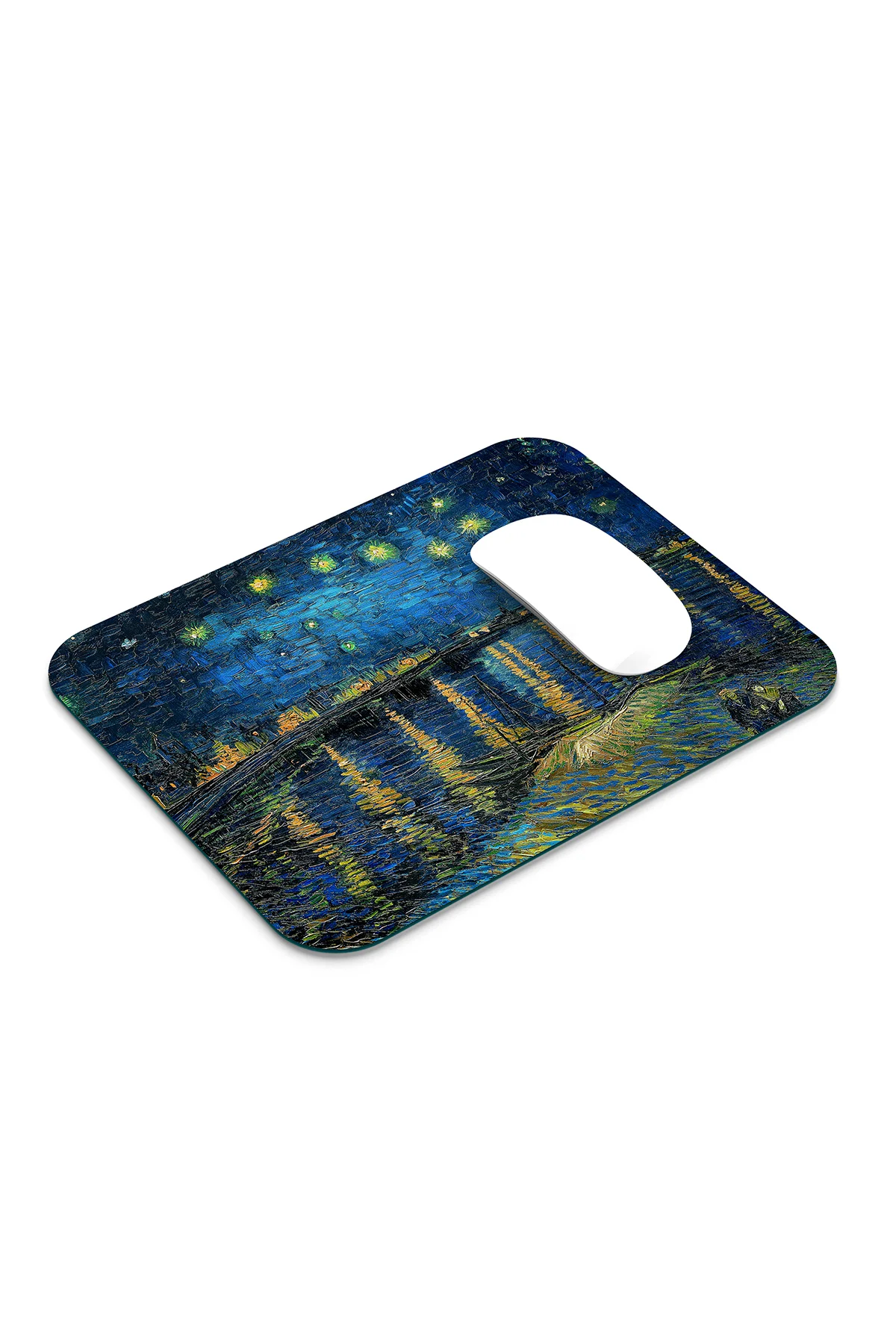 Van Gogh Rhone Nehri Üzerinde Yıldızlı Gece Mouse Pad