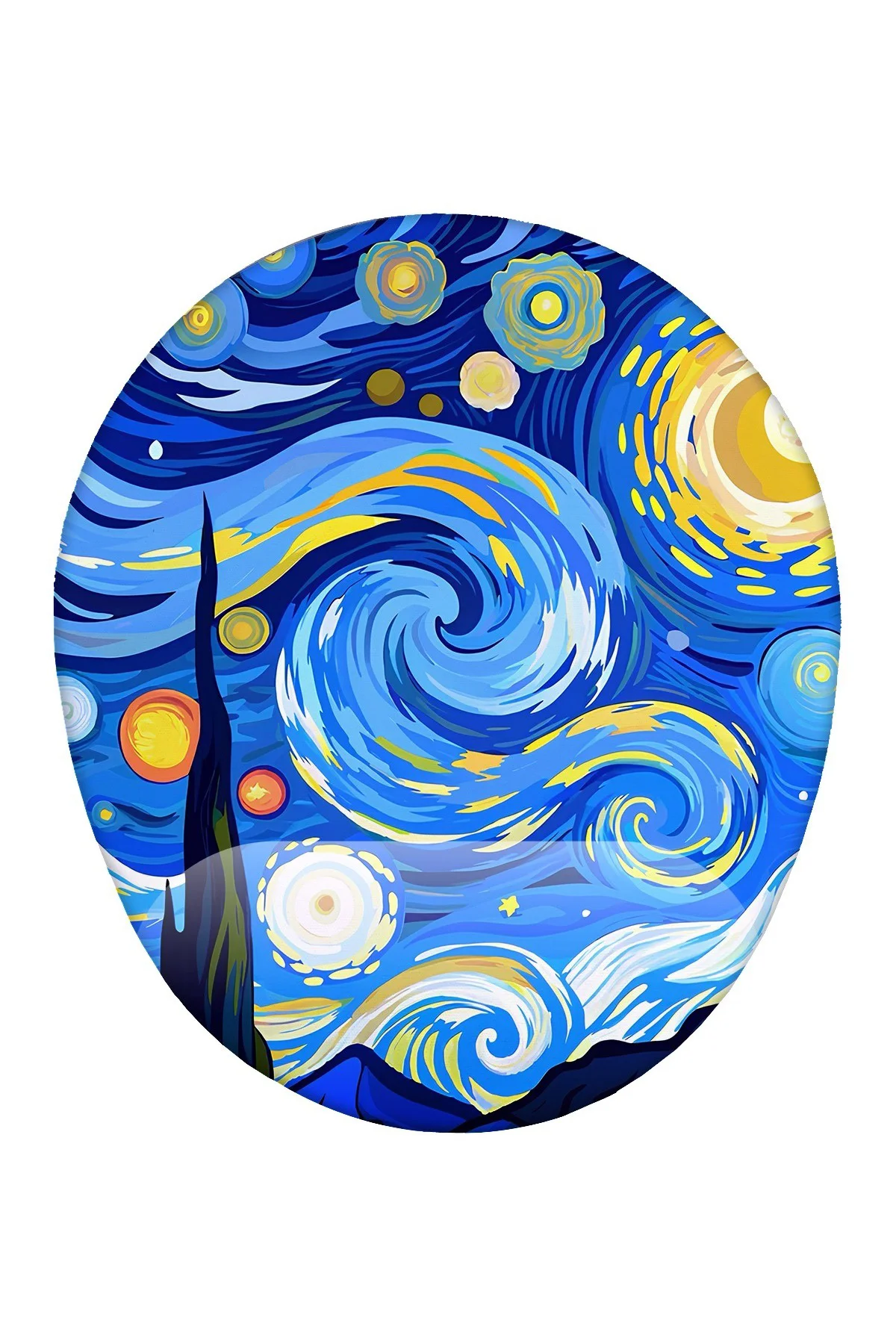 Van Gogh Starry Night Bilek Destekli Mouse Pad Ergonomik Kaymaz T