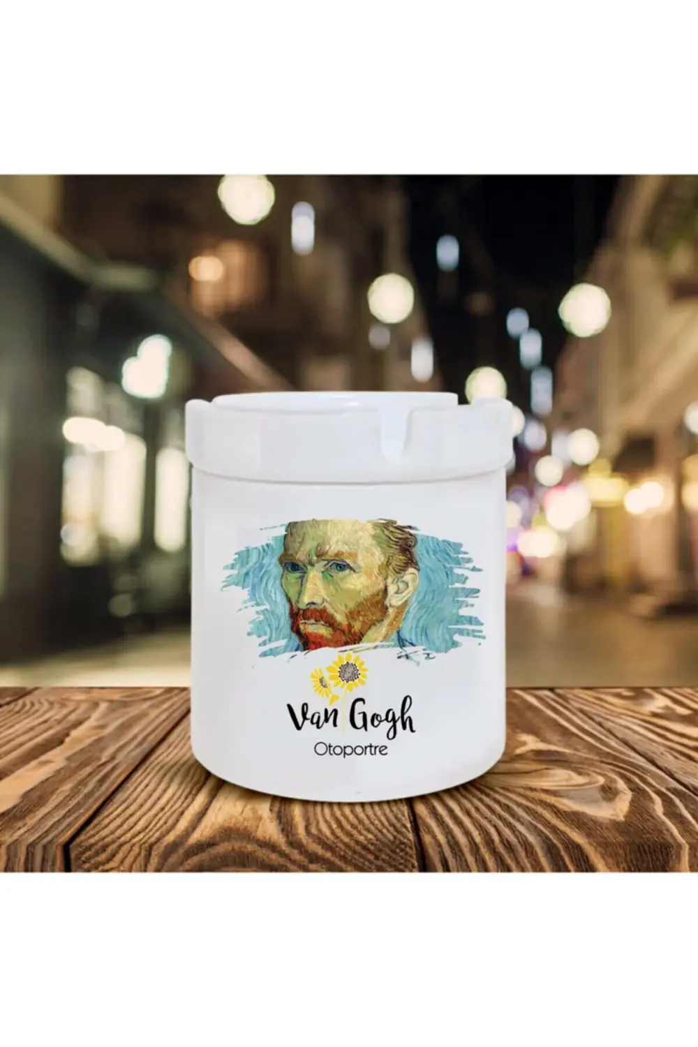 Van Gogh Temalı Seramik Küllük
