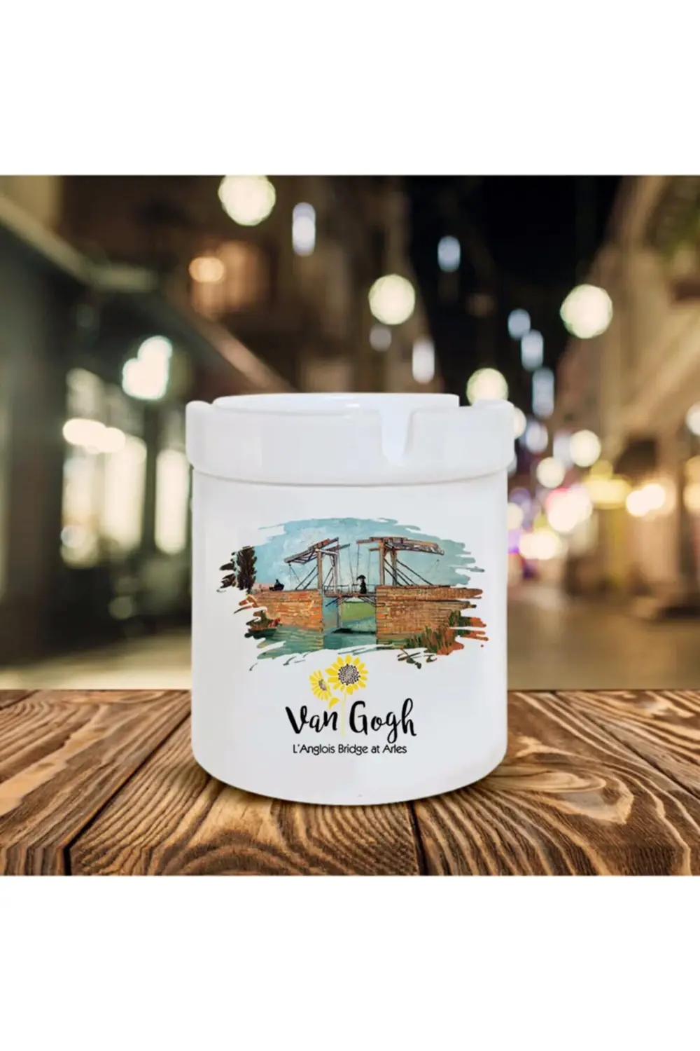 Van Gogh Temalı Seramik Küllük