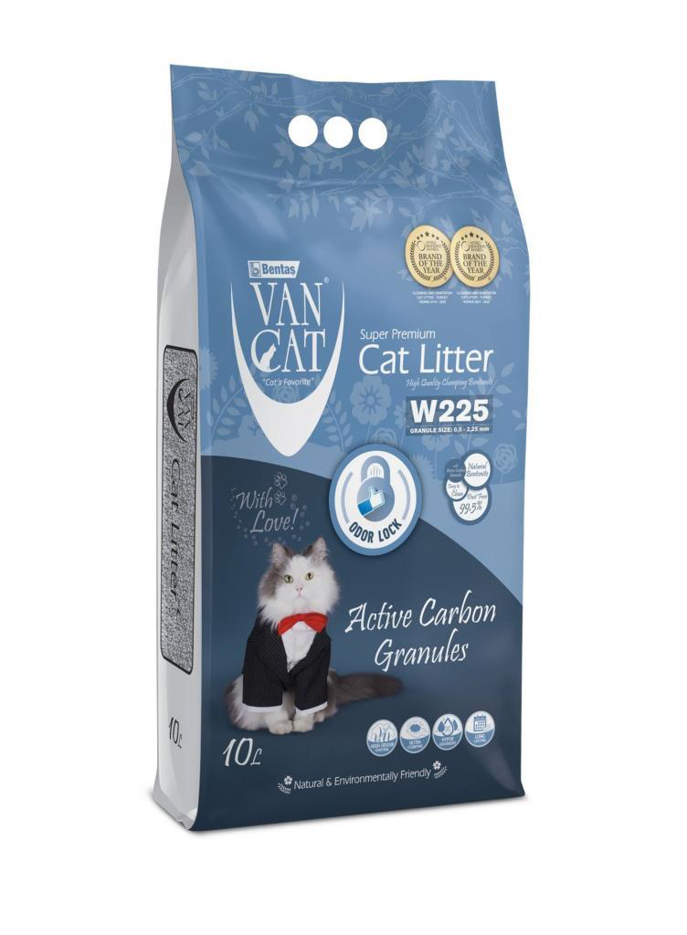 Vancat Aktif Beyaz Karbonlu Granül İnce Taneli Kedi Kumu 10 Lt