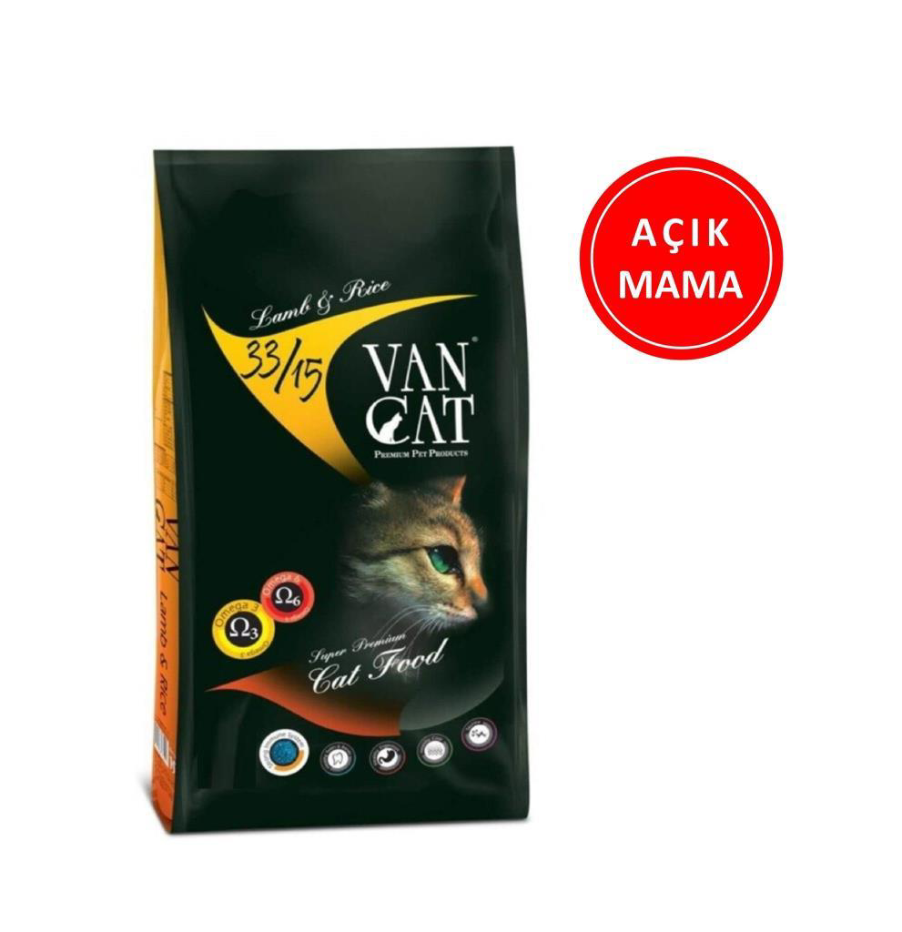 Vancat Kuzu Etli Kedi Maması 1 Kg AÇIK