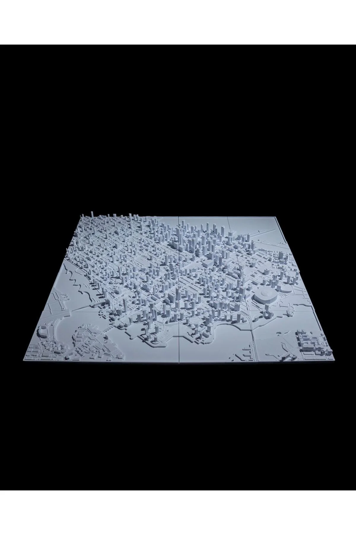 Vancouver Üç Boyutlu Şehir Silüeti Dekoratif Minimalist Duvar Tablosu Vancouver Tablo 15CM