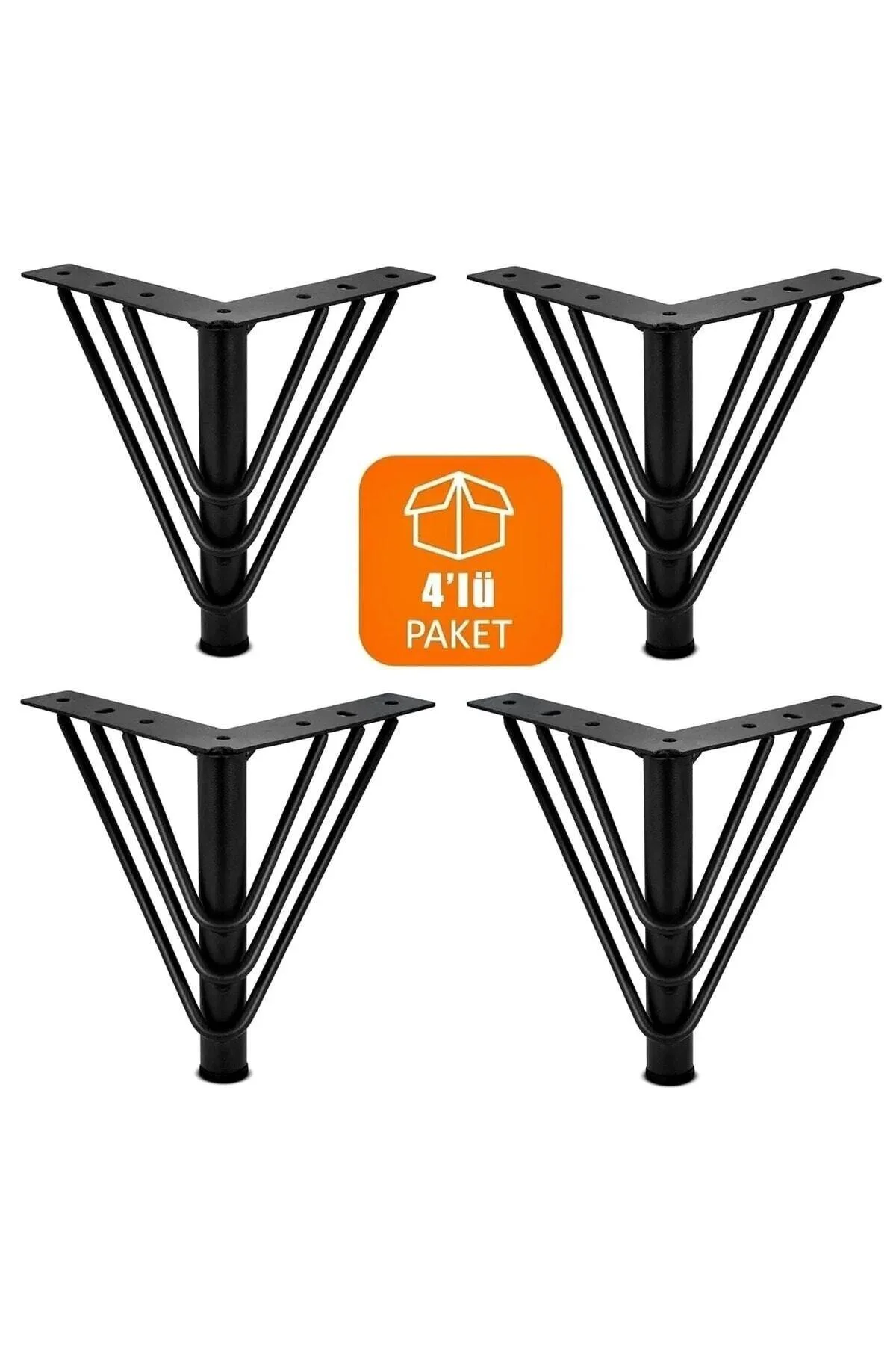 Vanessa Model 12CM Siyah Metal Mobilya, Dolap, Koltuk, Kanepe, Tv Ünitesi Ayakları Metal 4 ADET FİYATIDIR