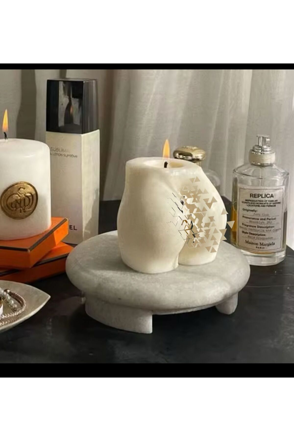 Aresmumatölyesi  Vanilya Kokulu Dekoratif Mum