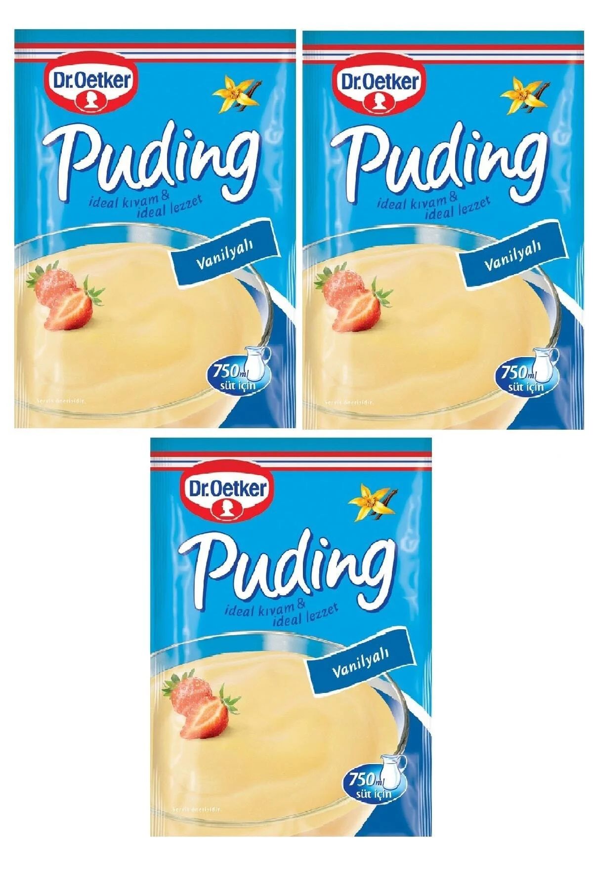 Vanilyalı Puding 125 gr x 3 Adet