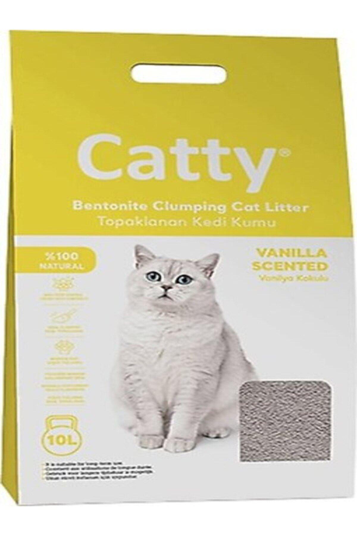Catty Vaniya Kokulu Bentonit Topaklaşan Kedi Kumu 10Lt