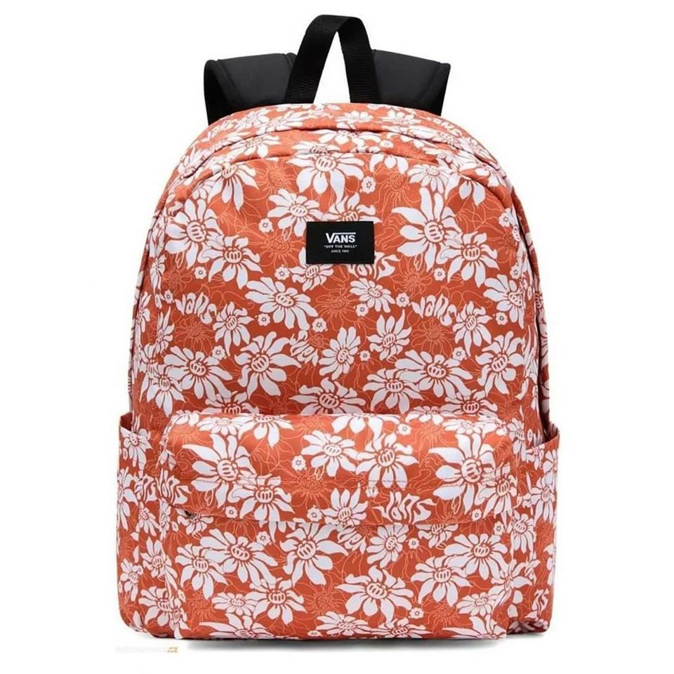 Vans  Old Skool 22L Sirt Çantasi Çiçekli Turuncu