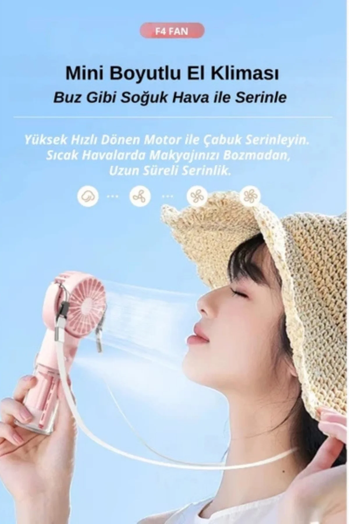 Vantilatör - Renk: Beyaz, Özellik: Su Buharlı, Tip: El Vantilatörü | Teknik Özellikleri ve Kullanım