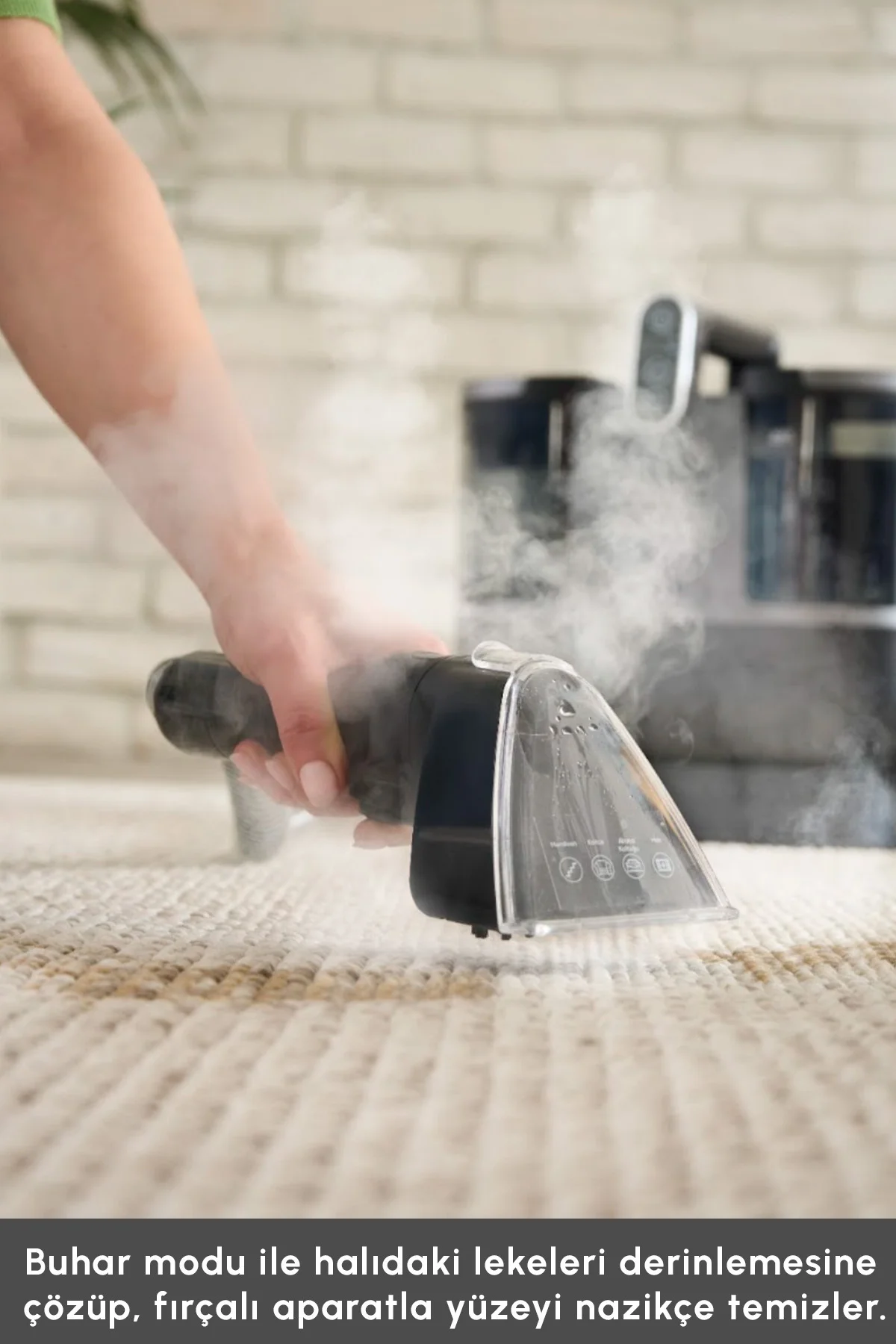 Vantuz Deepclean Buharlı Halı ve Koltuk Yıkama Makinesi Antrasit - Görsel 5