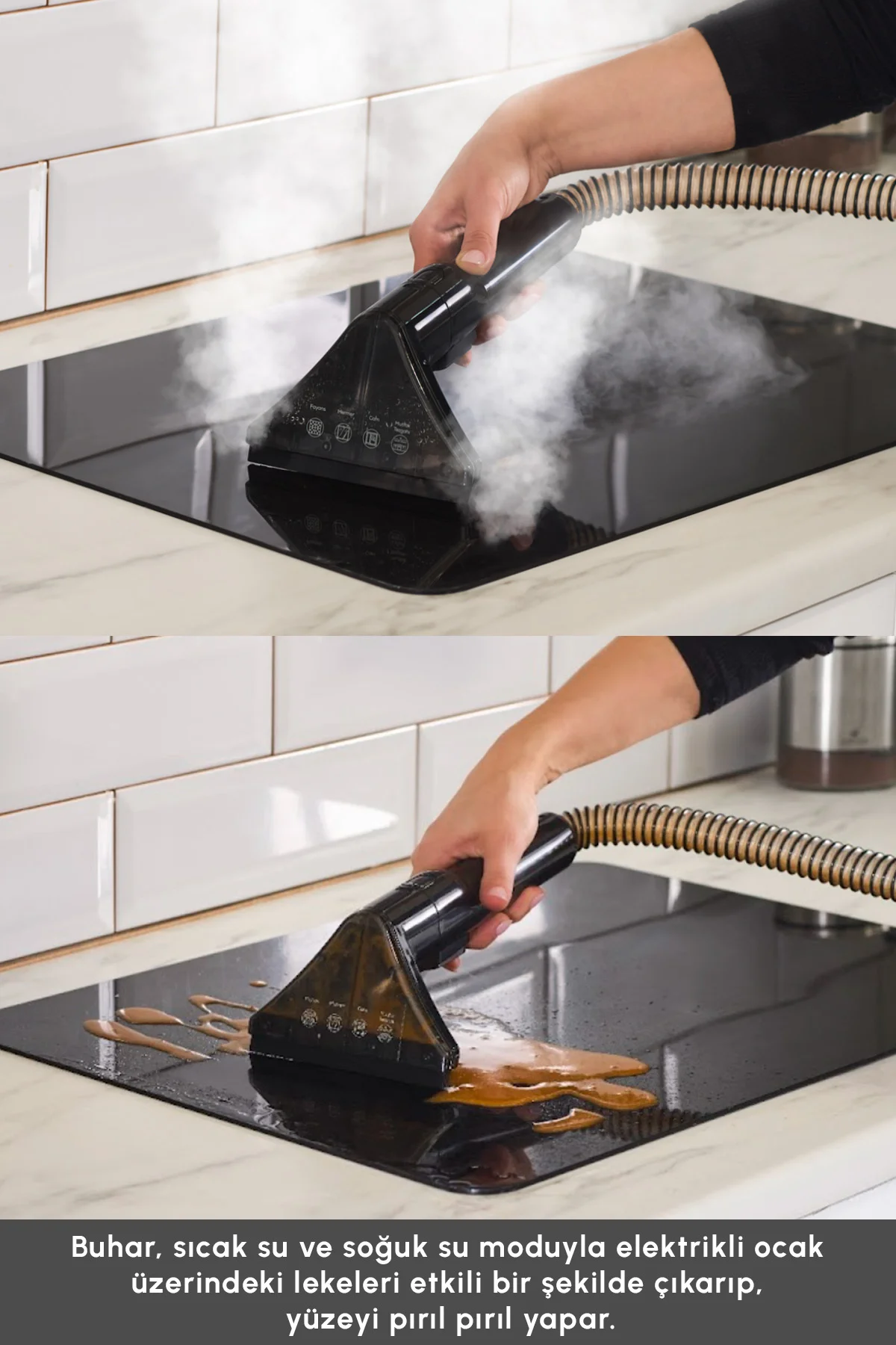 Vantuz Deepclean Buharlı Halı ve Koltuk Yıkama Makinesi Antrasit - Görsel 9
