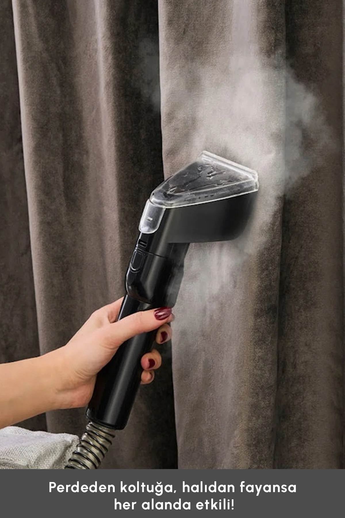 Vantuz Deepclean Buharlı Halı ve Koltuk Yıkama Makinesi Antrasit - Görsel 6