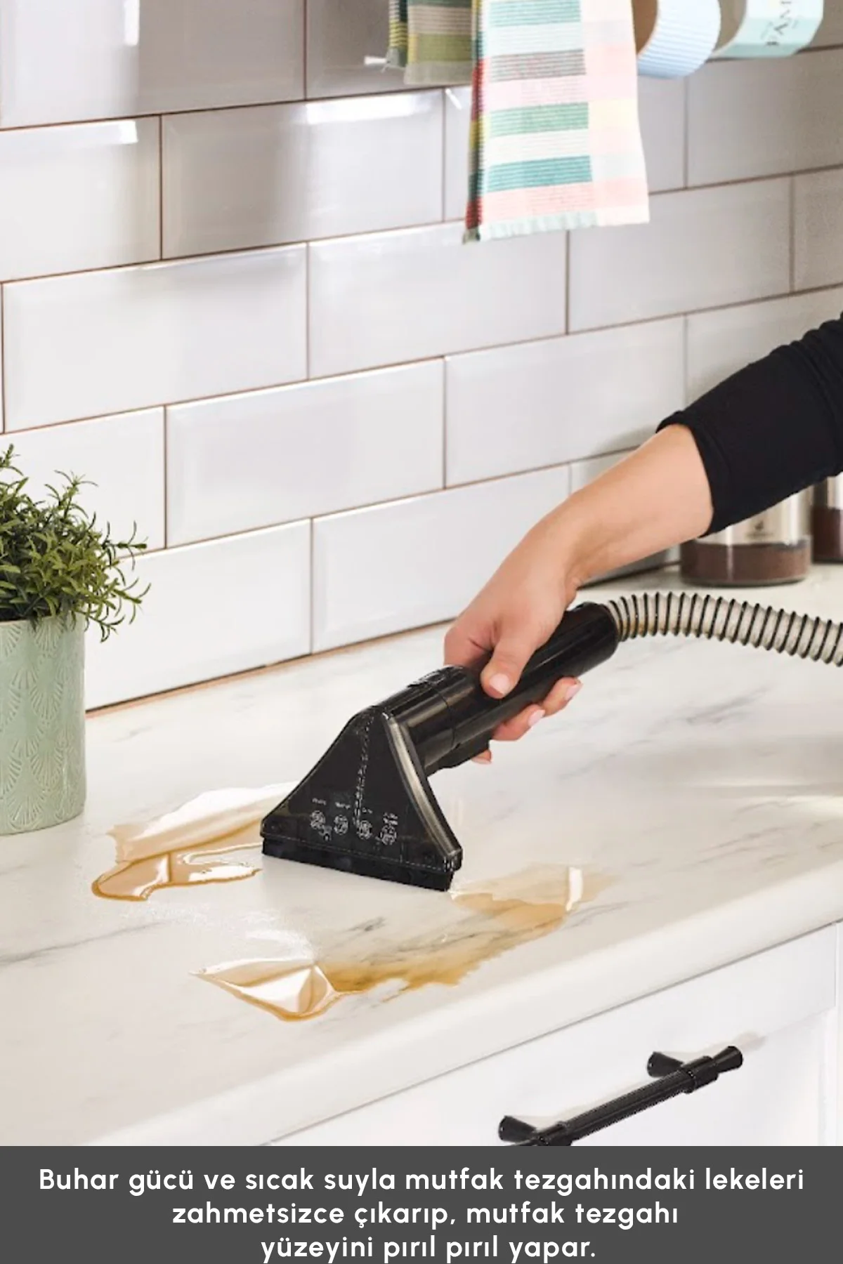 Vantuz Deepclean Buharlı Halı ve Koltuk Yıkama Makinesi Antrasit - Görsel 10