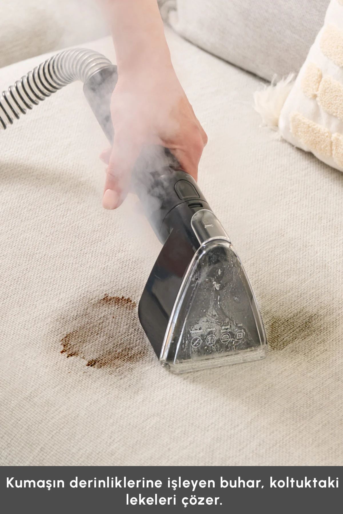 Vantuz Deepclean Buharlı Halı ve Koltuk Yıkama Makinesi Antrasit - Görsel 4