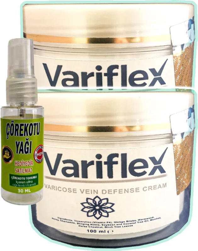 Variflex Bacak Bakım Kremi - Çörek Otu Yağı ile Ağırlaşmış Bacaklara Rahatlık (100 ml x 2 + 30 ml)