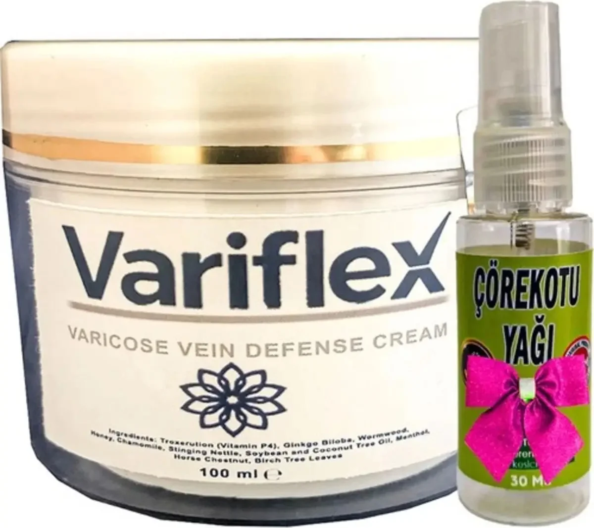 Variflex Krem Bacak Bakımı 100 ml + Hediye 30 ml Çörek Otu Yağı — Ağırlaşmış Bacaklara İyi Gelen Bakım