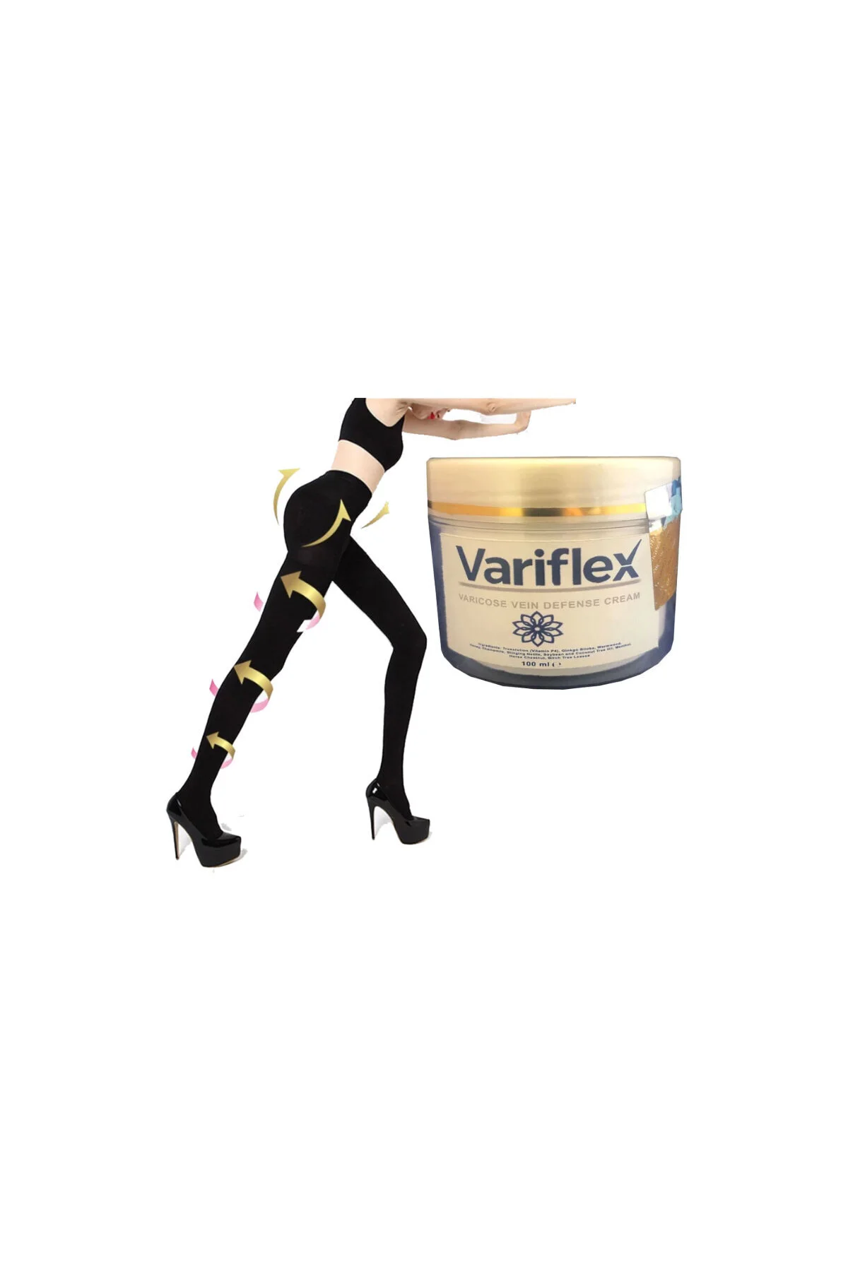 Variflex Mikro Kapsüllü Şekillendirici Tayt + 100 ml Krem (L-XL) - İnce Bel ve Tonik Kalça