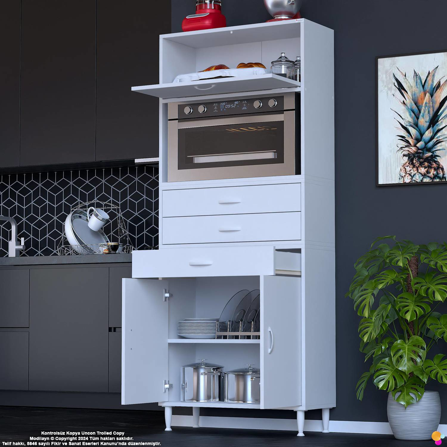Vario 80 cm Çok Amaçlı Mutfak, Bakliyat ve Kahve Köşesi Organizer Vario 80 cm Çok Amaçlı Mutfak, Bakliyat ve Kahve Köşesi Organizer - Görsel 4