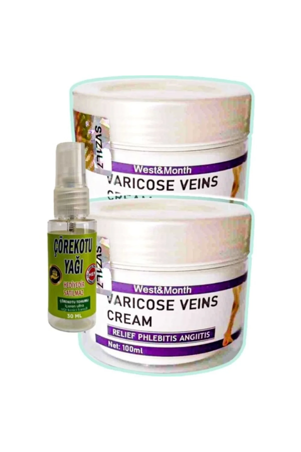 Varis Bakım Kremi 100 ml x 2 + Çörek Otu Yağı 30 ml – Bacak Ağrısına İyi Gelen Bakım Seti
