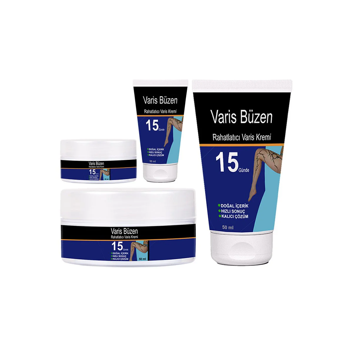 VarisBüzen Krem Seti – 2'li Set (50'şer ml Kavanoz + Tüp Krem) | Varis Kremi