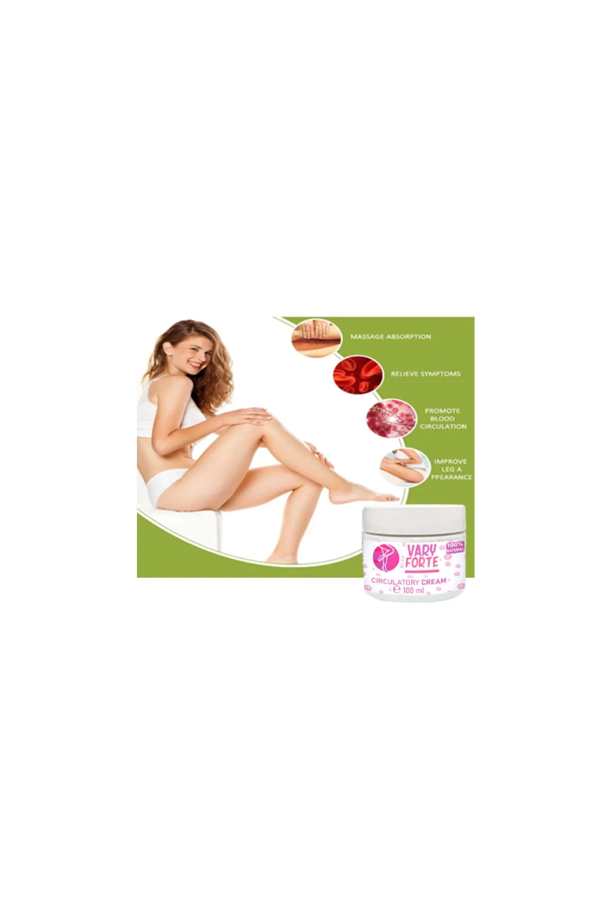 Vary Forte Kavanoz Krem 100 ml 2 Adet – Yoğun Varis Karşıtı Etkili Krem