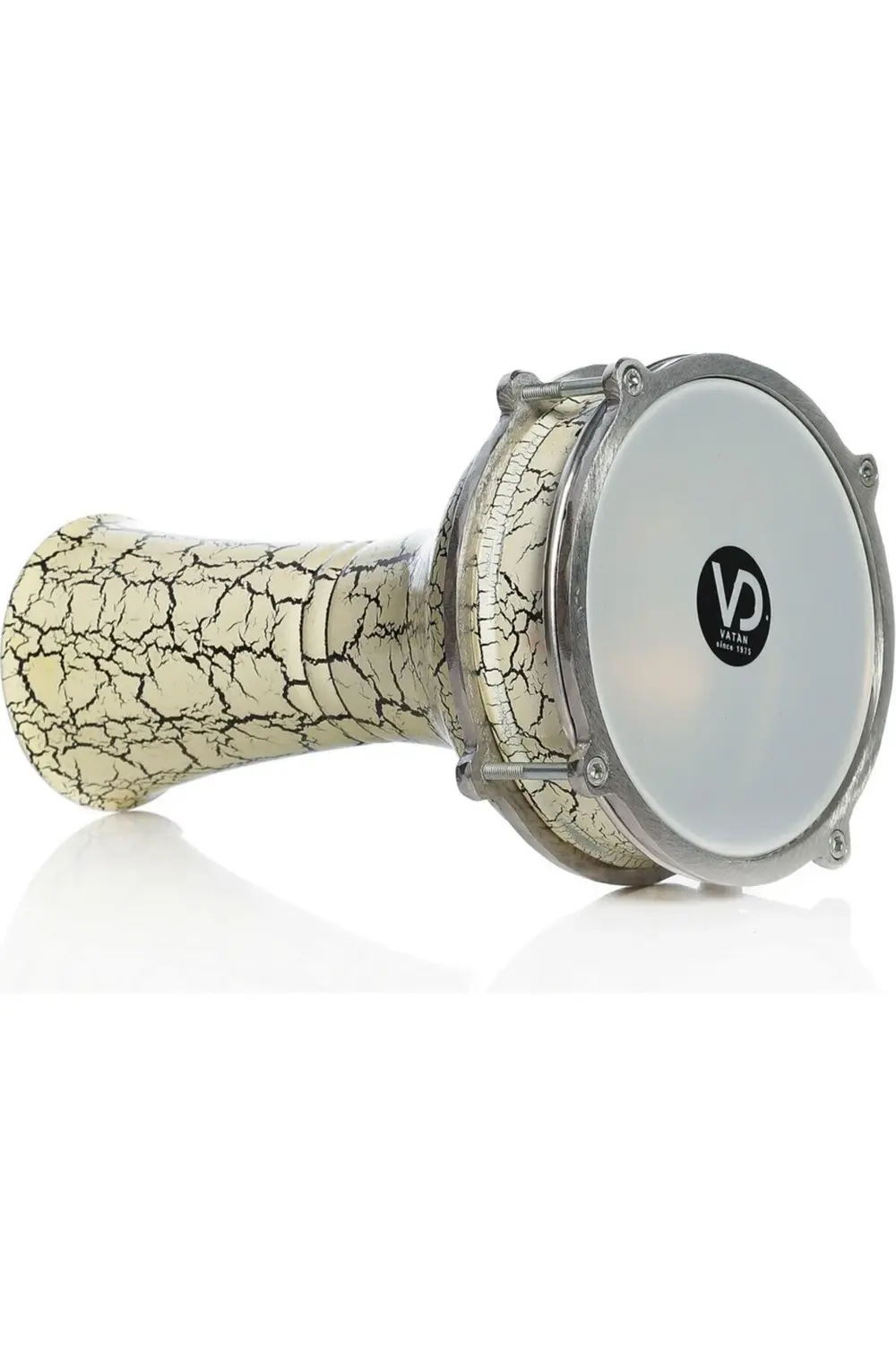 Vatan Darbuka 5 No Çatlak Boyalı Beyaz-Siyah