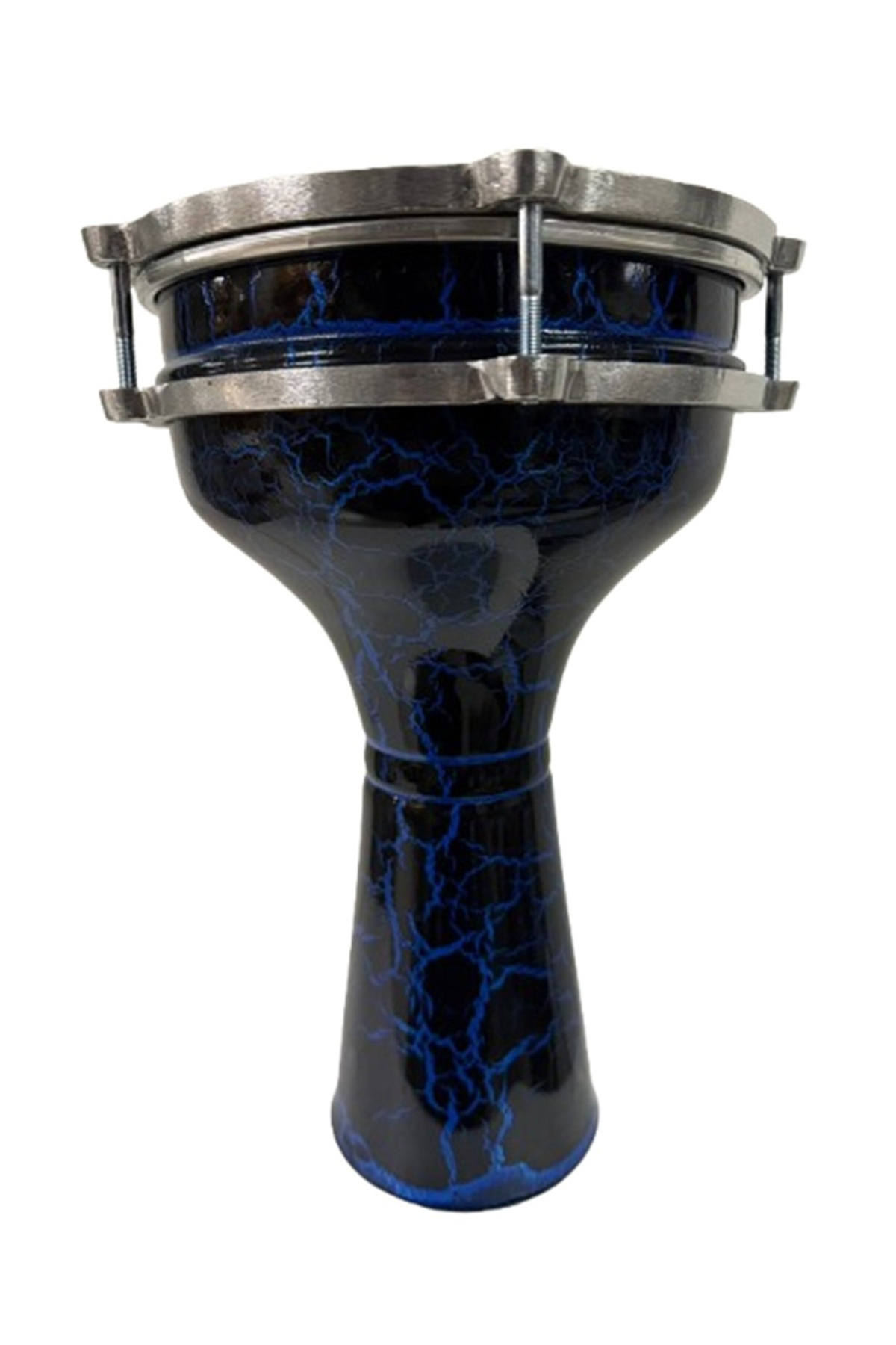 Vatan Darbuka 5 Numara Çatlak Boyalı Siyah - Laciveert Desenli