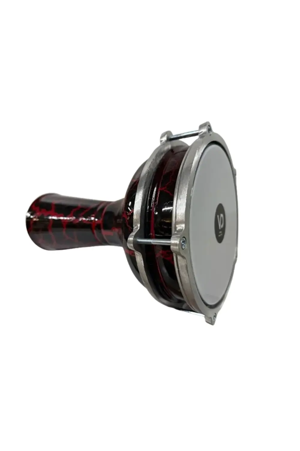 Vatan Darbuka 5 Numara Çatlak Boyalı Siyah - Kırmızı Desenli