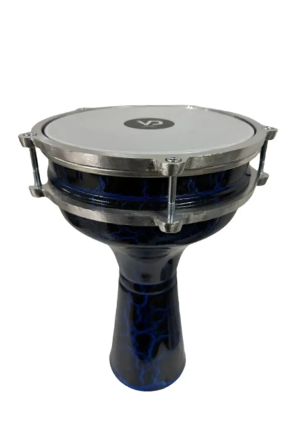 Vatan Darbuka 5 Numara Çatlak Boyalı Siyah - Laciveert Desenli