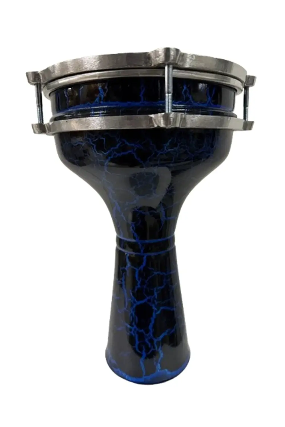 Vatan Darbuka 5 Numara Çatlak Boyalı Siyah - Laciveert Desenli