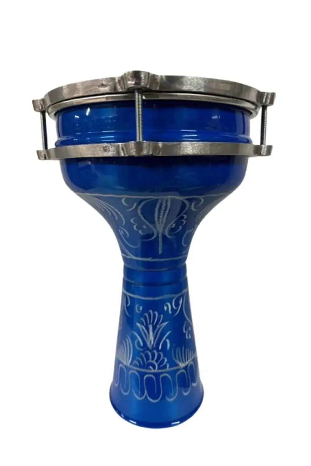 Vatan Darbuka 5 Numara Mavi Erzincan İşleme Desenli